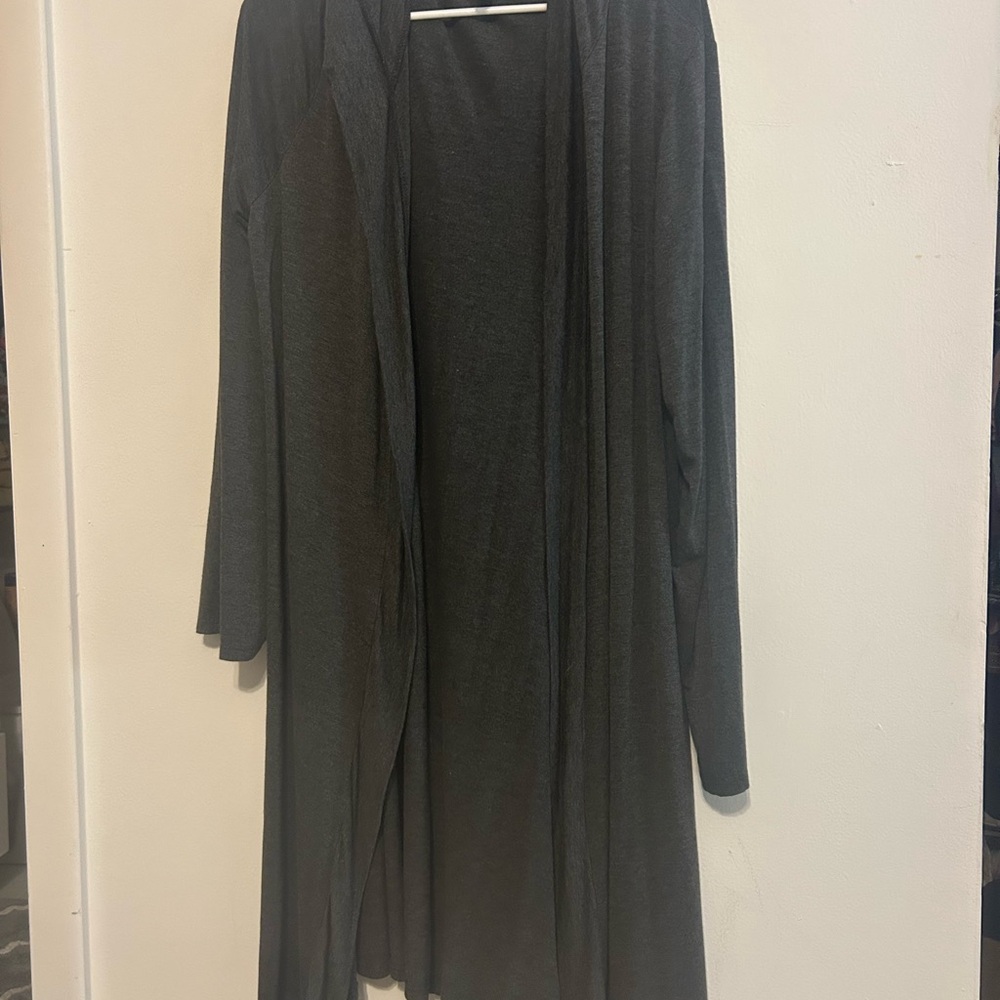 Celeste Charcoal Gray Hoodie duster 2 X